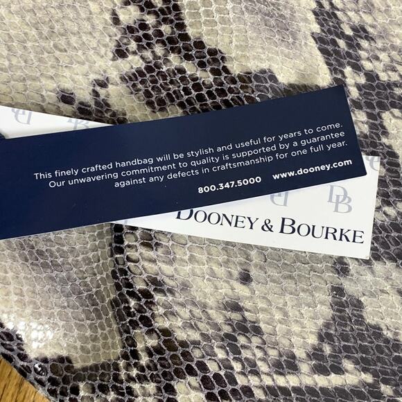 Dooney & Bourke Python Print Sloan Hobo Satchel Bag – NWT - Picture 8 of 11